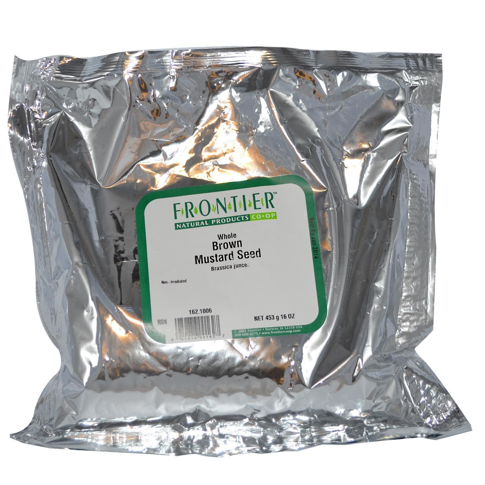 Frontier Natural Products, Semente Inteira de Mostarda Marrom, 16 oz (453 g) - Imagem 2