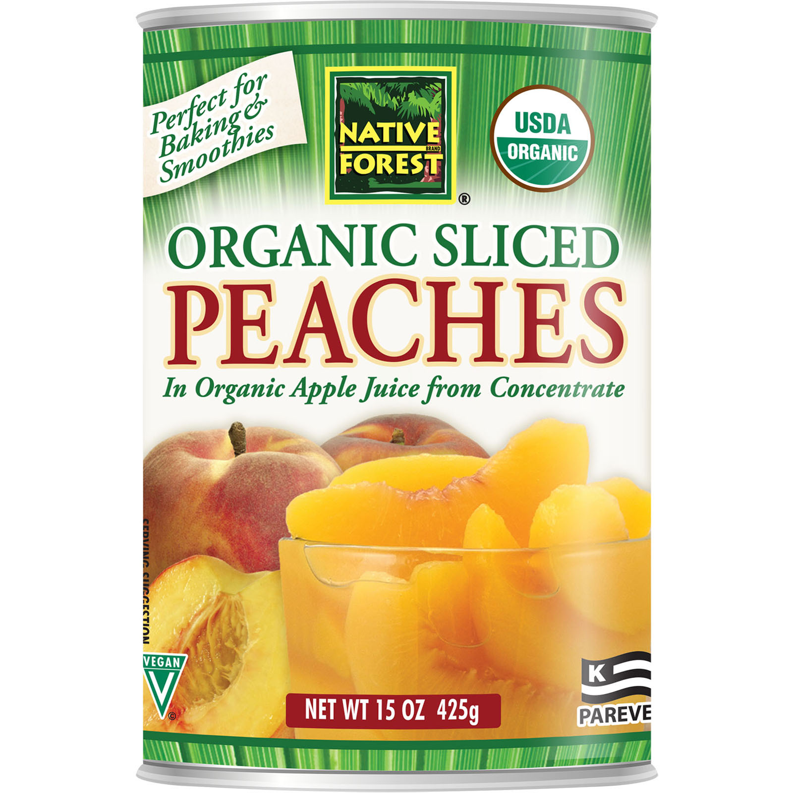 Native Forest, Organic Sliced Peaches, 15 oz (425 g)