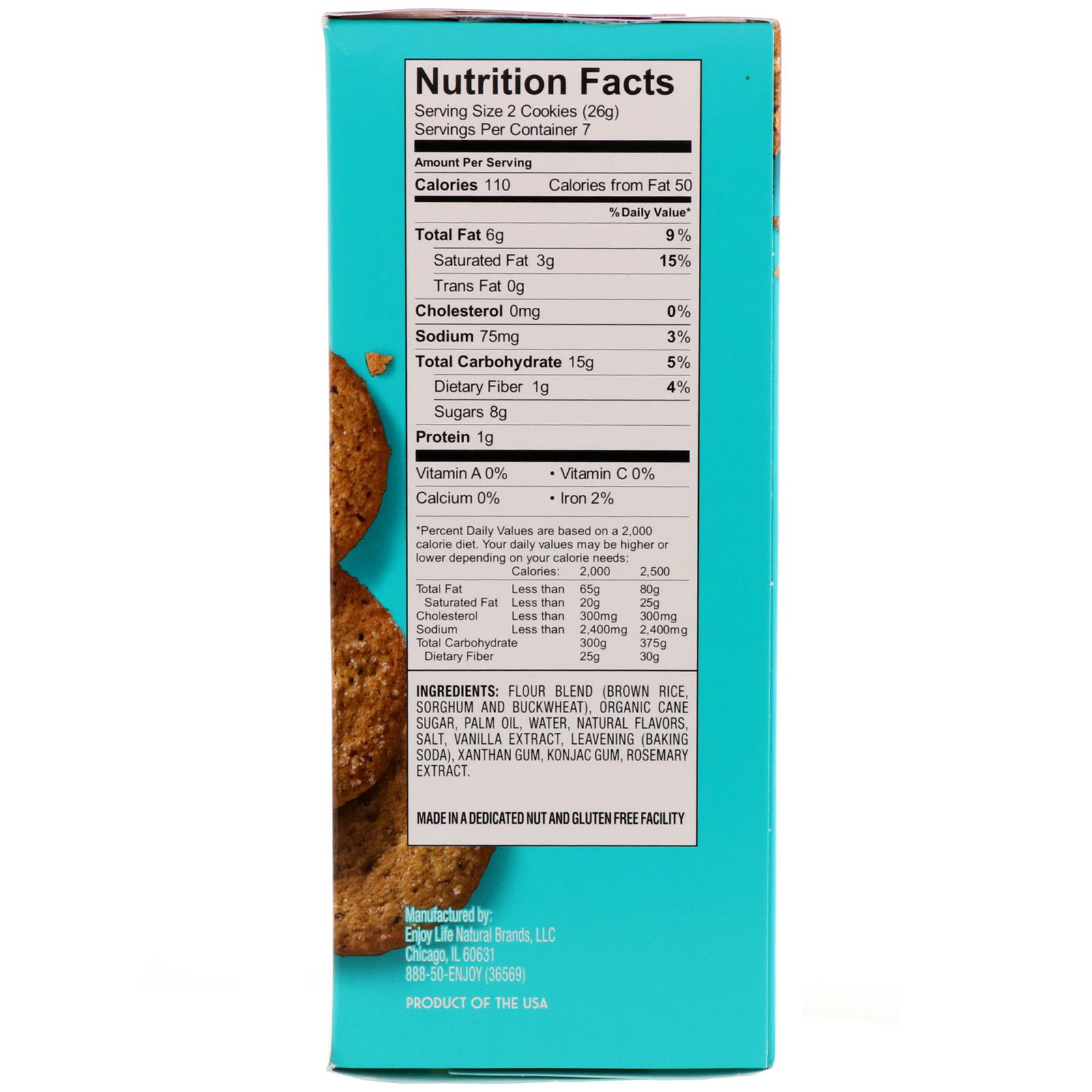 Enjoy Life Foods, Biscoitos Crocantes Artesanais, Açúcar Crocante, 6,3 oz (179 g) - Imagem 2