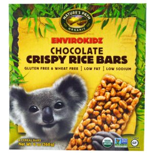 Nature's Path, Barras de Arroz Crocante, EnviroKidz, Chocolate, 6 Barras de Cereal, 1 oz (28 g) Cada