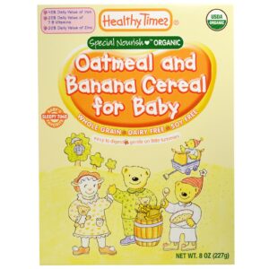 Healthy Times, Cereal Orgânico de Aveia e Banana para Bebês, 8 oz (227 g)
