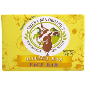 Tierra Mia Organics, Leite de Cabra Cru para Terapia de Pele, Sabonete Facial em Barra, Malika, 3.8 oz