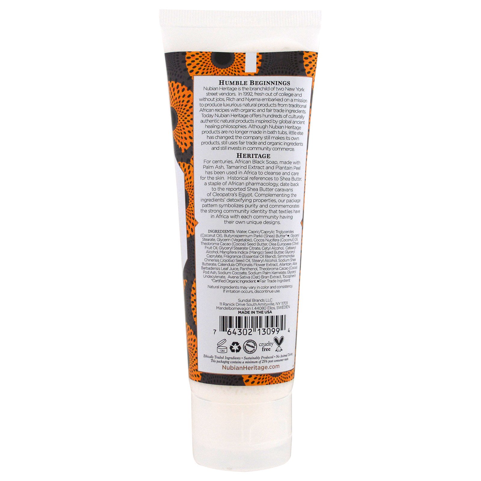 Nubian Heritage, Creme de Mãos, Sabão Negro Africano, 118 ml - Imagem 2