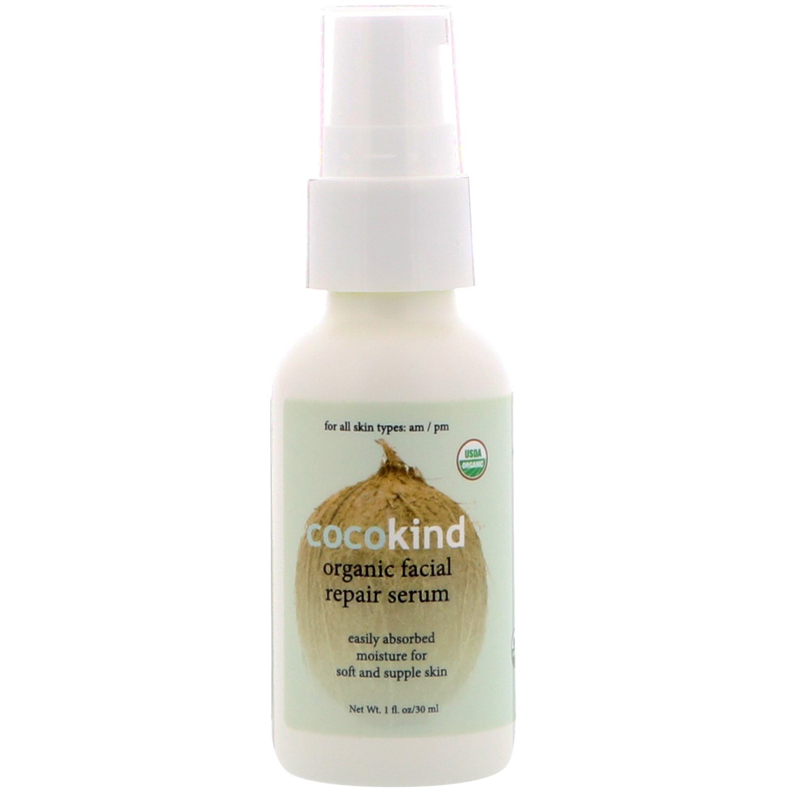 Cocokind, Sérum Reparador Facial Orgânico, Para Todos os Tipos de Pele, 1 fl oz (30 ml) - Imagem 3