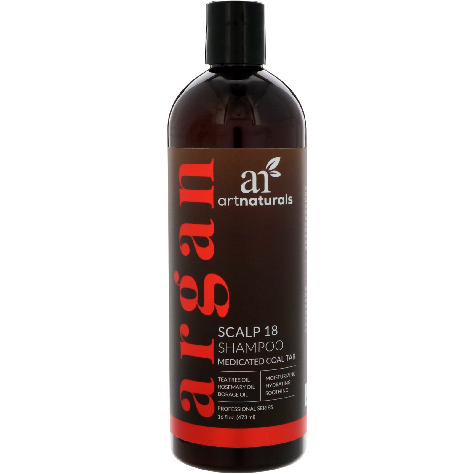 Artnaturals, Scalp 18 Xampú Medicinal de Alcatrão Mineral, 16 fl oz (473 ml)