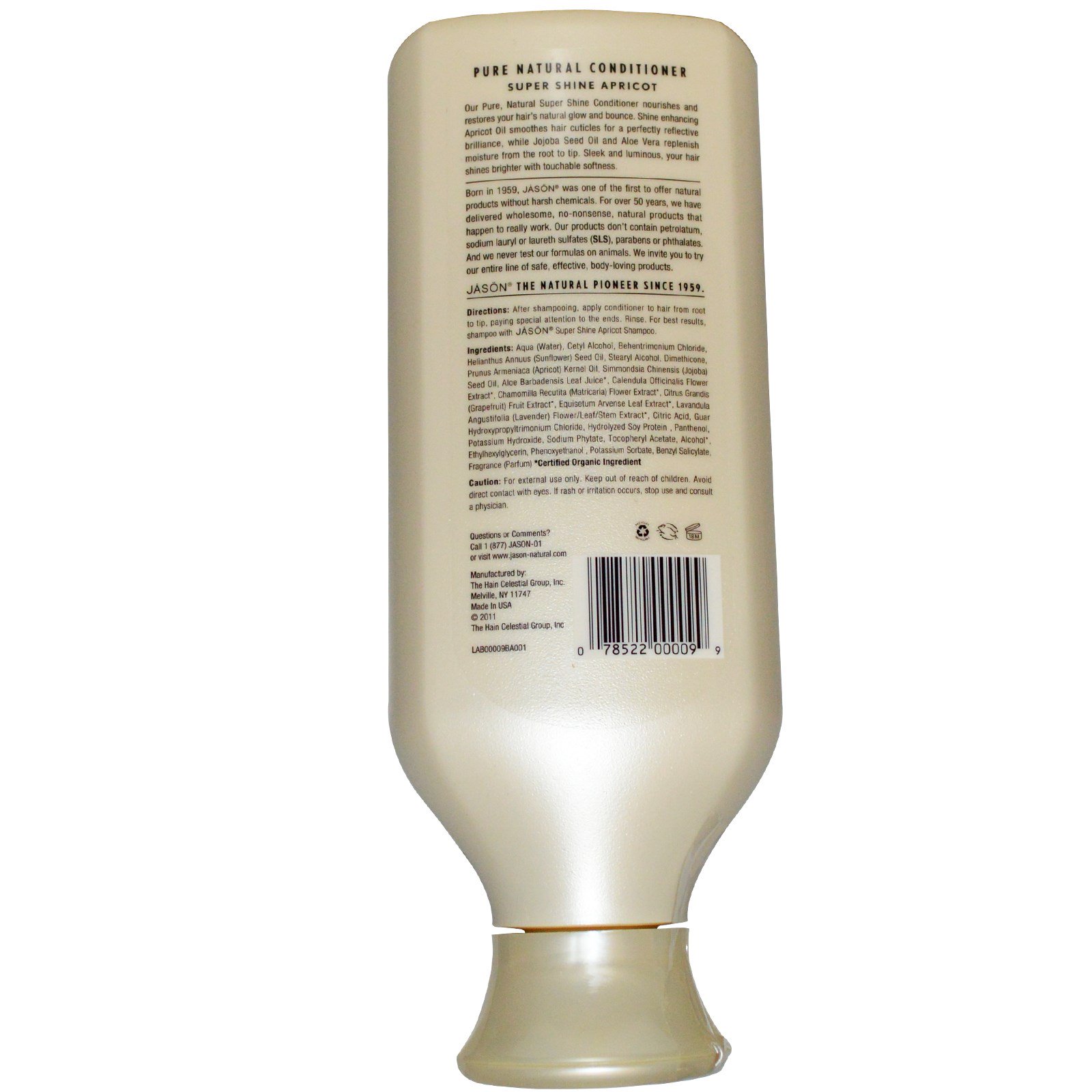 Jason Natural, Condicionador puro e natural, Damasco Brilhante, 16 oz (454 g) - Imagem 2