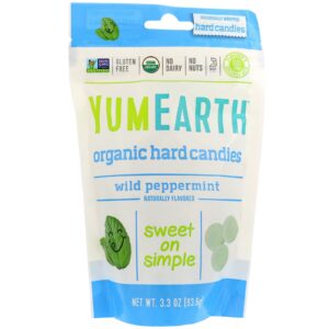 YumEarth, Doces Rígidos Orgânicos, Hortelã Selvagem, 3,3 oz (93,6 g)