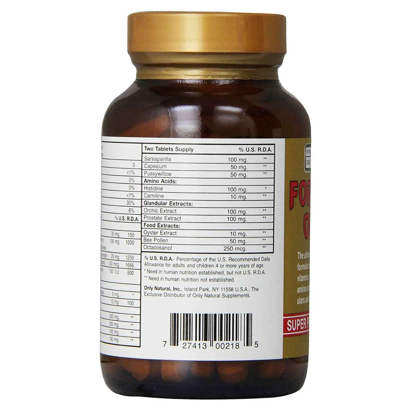 Only Natural Para Homens Apenas 90 Tabletes - Imagem 3