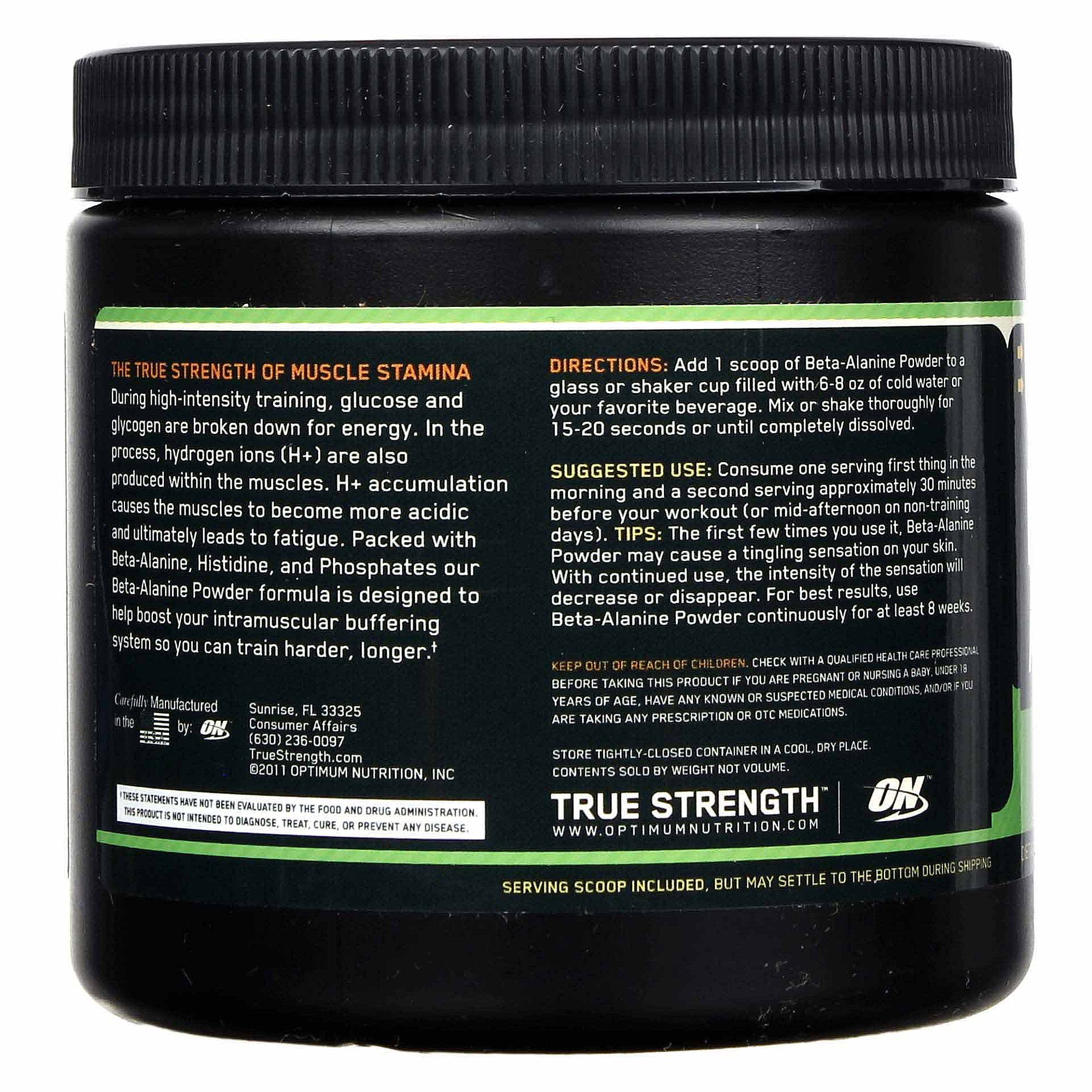 Beta Alanina em Pó Optimum Nutrition Fruit Punch 263 g 75 porções - Imagem 3