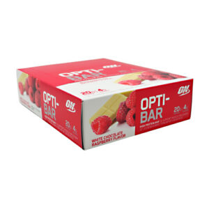 Optimum Nutrition Opti-Bar, Framboesa De Chocolate Branco - 12 Barras