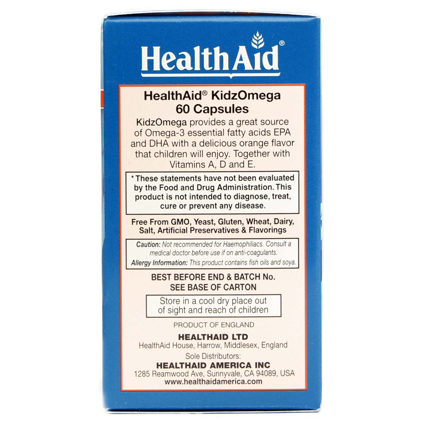 Health Aid KidzOmega Chewable One-A-Day, laranja - 60 Chewable Cápsulas - Imagem 3