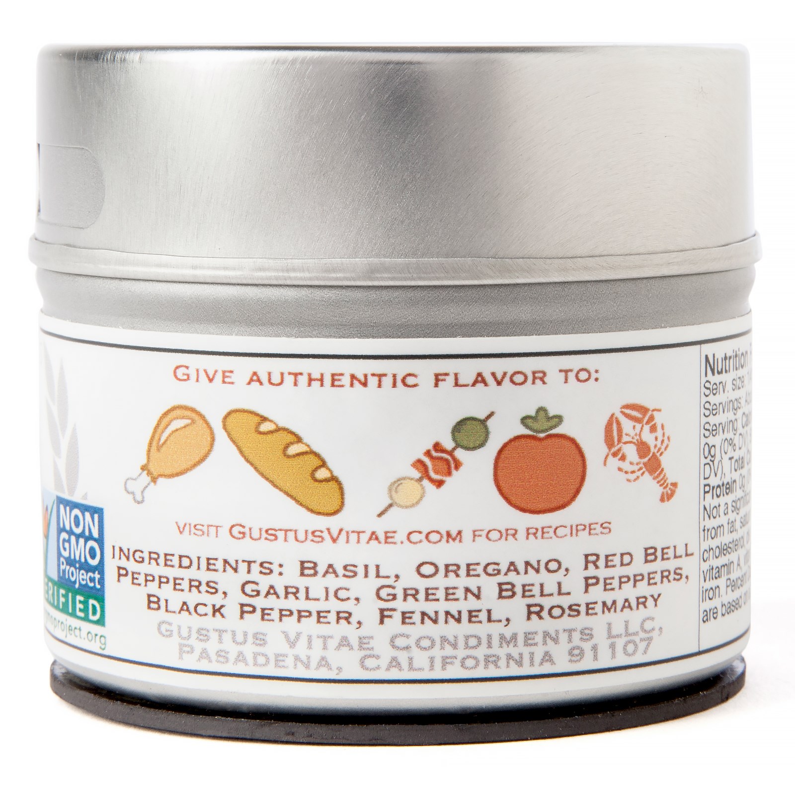 Gustus Vitae, Condimentos, Temperos Gourmet, Sabor da Toscana, 0.6 oz (18g) - Imagem 2