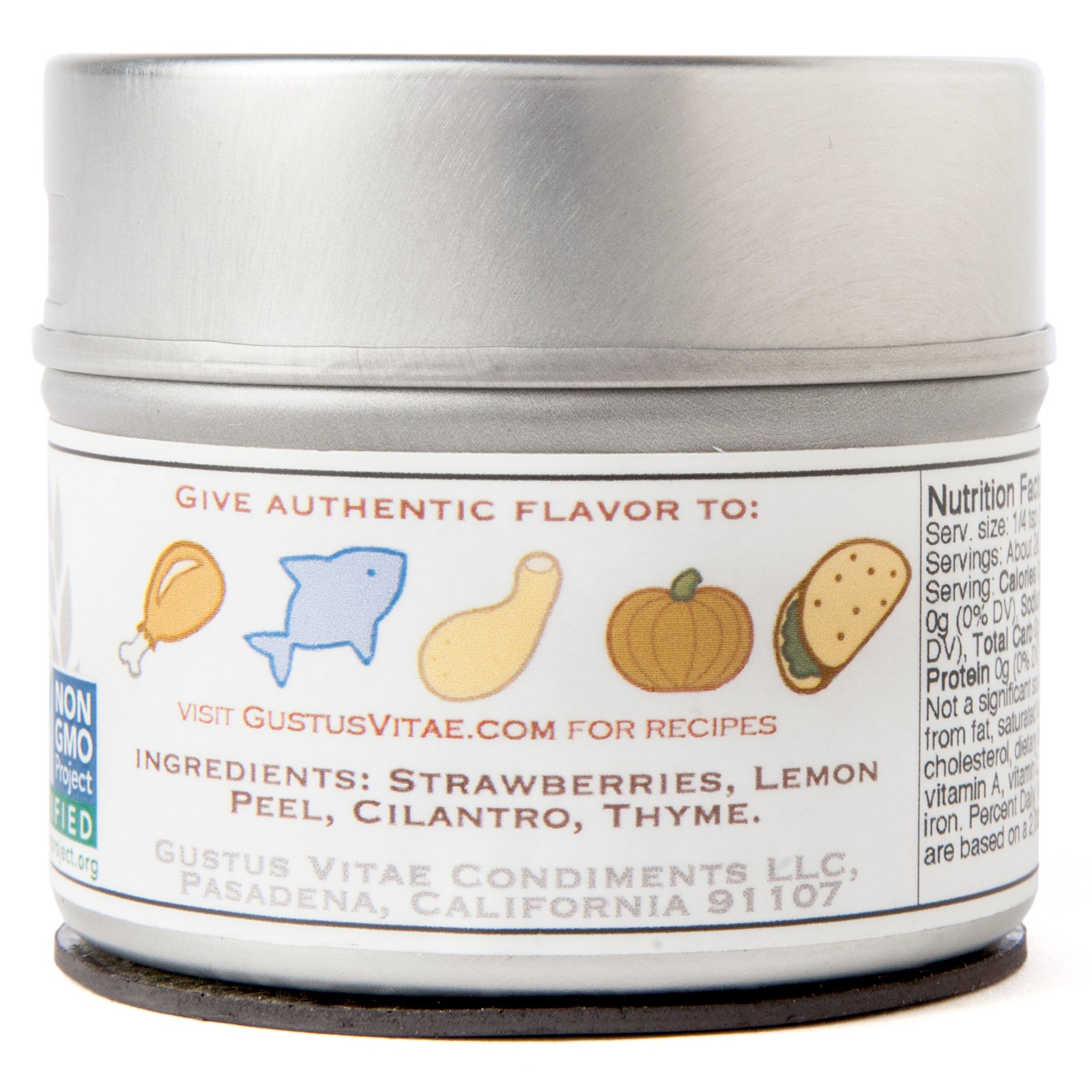 Gustus Vitae, Gourmet Seasoning, Taste of California, 0.7 oz (20 g) - Imagem 2