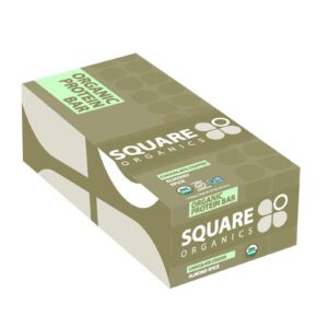Square Organics, Barrinha de Proteína Orgânica, Cobertura de Chocolate, Sabor de Amêndoas, 12 Barrinhas, 1.7 oz (48g) Cada