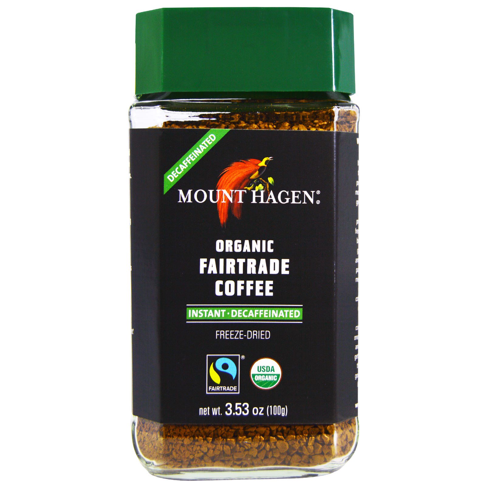 Mount Hagen, Café Orgânico Fairtrade, Instantâneo, Descafeinado, 3,53 oz (100 g)
