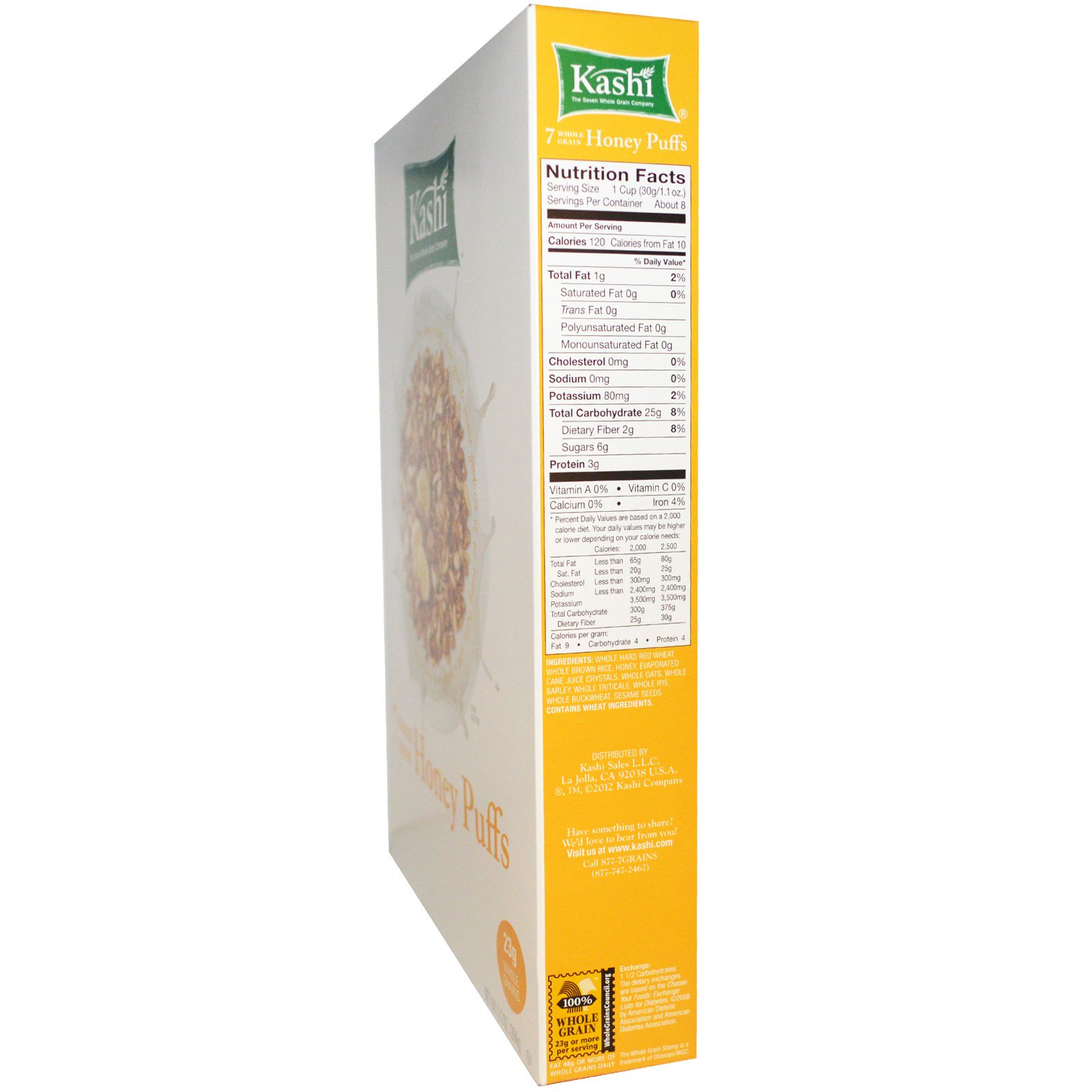 Kashi, 7 Grãos Integrais com Mel, 9.3 oz (264 g) - Imagem 2