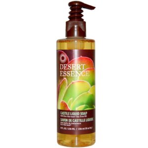 Desert Essence, Sabão Líquido de Castela, com Óleo de Árvore de Chá Ecocultivada, frasco de 8 oz (236 ml)