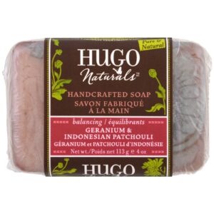 Hugo Naturals, Sabonete Artesanal, Gerânio & Patchuli Indonésio, 4 oz (113 g)