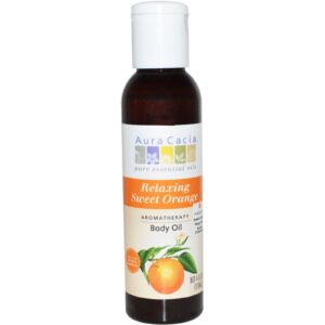 Aura Cacia, Óleo Corporal de Aromaterapia, Laranja Doce Relaxante, 4 fl oz (118 ml)