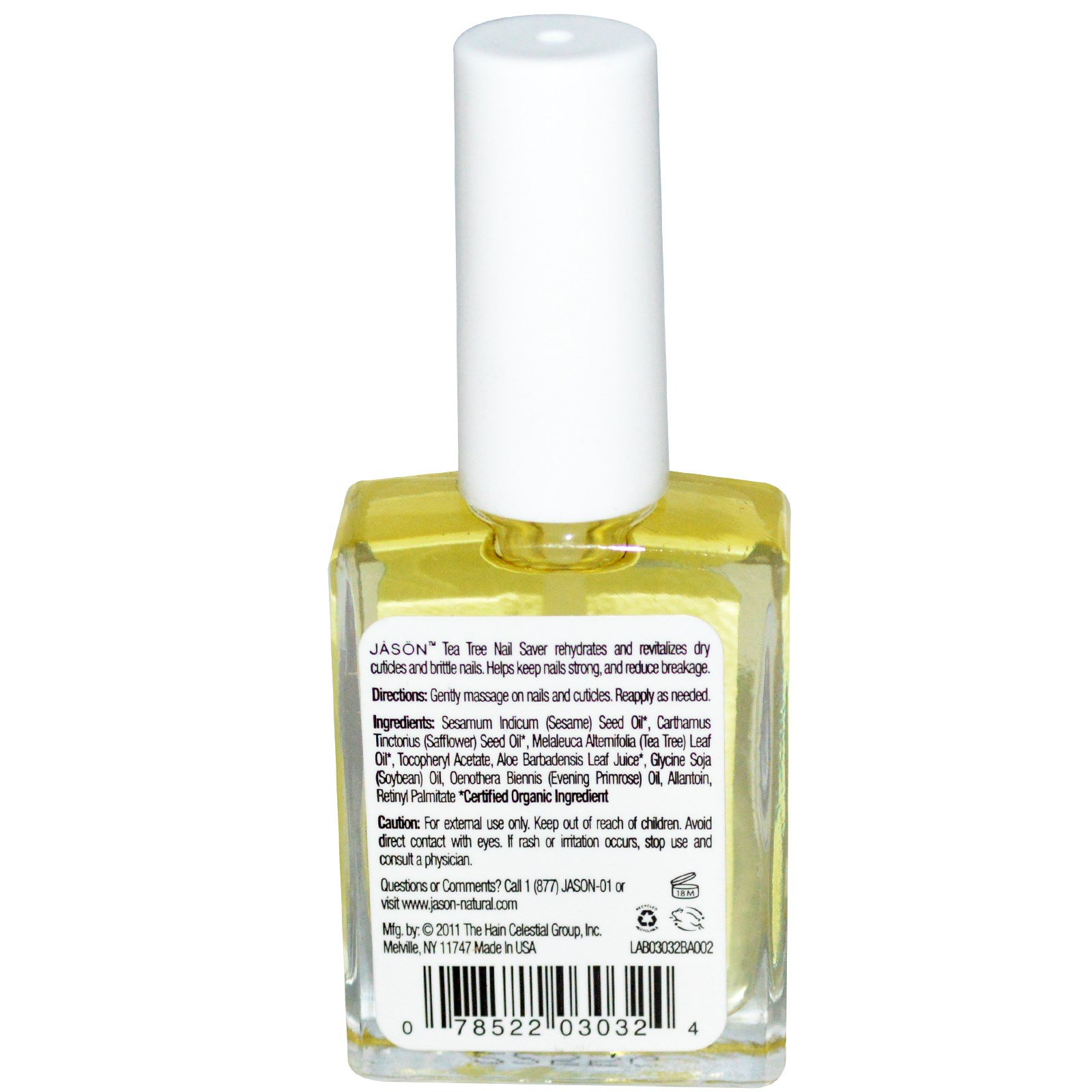 Jason Natural, Salva Unhas, Árvore de Chá, frasco de 0,5 oz (15 ml) - Imagem 2