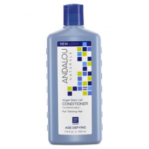 Andalou Naturals, Condicionador, Desafiador do Envelhecimento, para Cabelos Ralos, Células-tronco de Argan, 11,5 fl. oz. (340 ml)