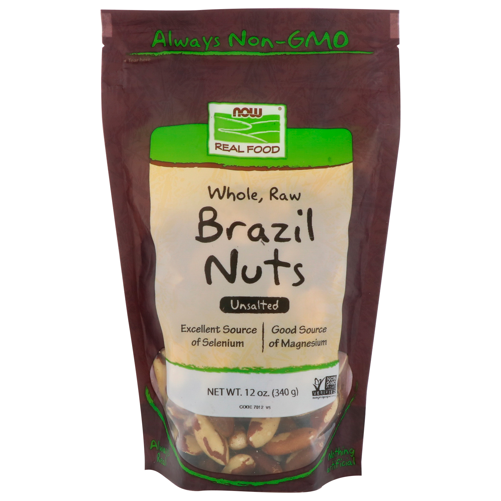 Now Foods, Real Food, Castanhas-do-Pará integrais e naturais, sem sal, 340 g