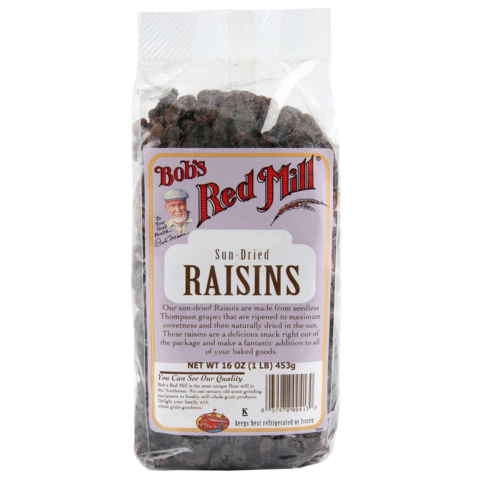 Bob's Red Mill, Passas de uvas secas ao sol, 453 g