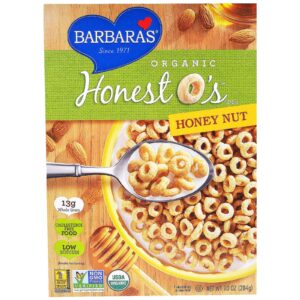 Barbara's Bakery, Orgânico, Cereal Honest O's, Noz com Mel, 284 g (10 oz)