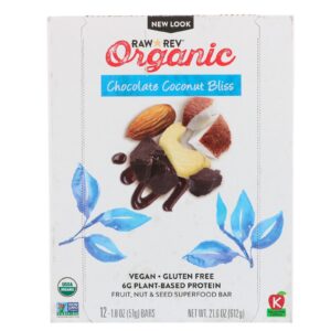 Raw Revolution, Orgânicas, Chocolate Bliss de coco, 12 barras, 1,8 oz (51 g) Cada