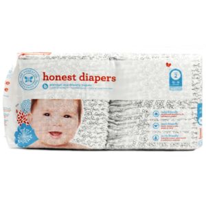 The Honest Company Original Diapers, Médio - Skulls - 40 pack (size 2)