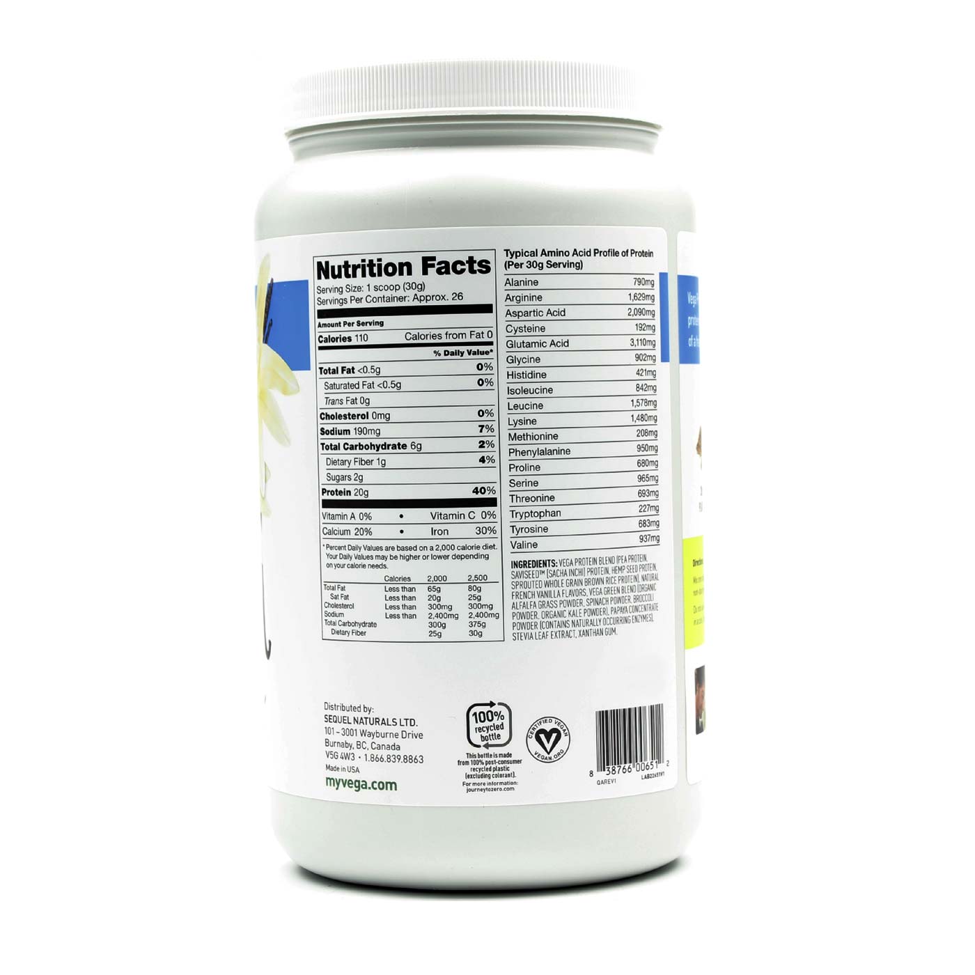 Proteína and Greens Vega Vanilla 760 g - Imagem 2