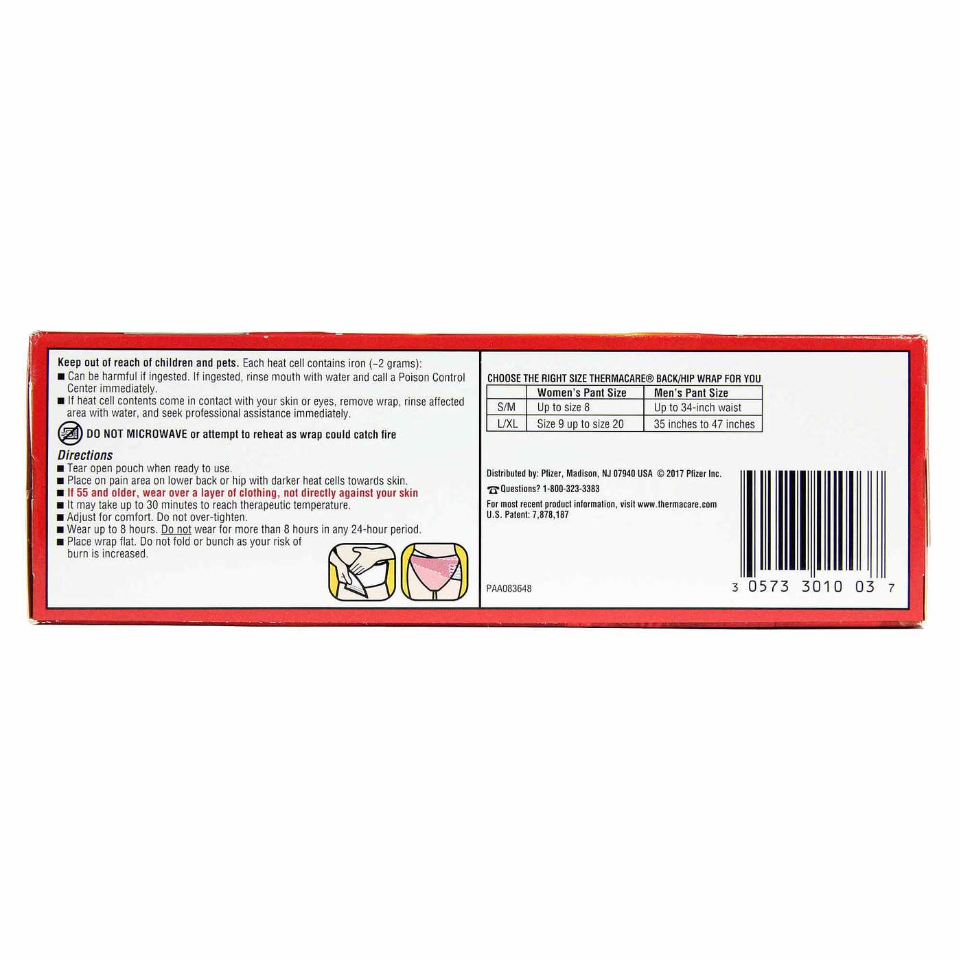 Thermacare Lower Back and Hip Heat Wraps, L / XL - 2 Wraps - Imagem 4