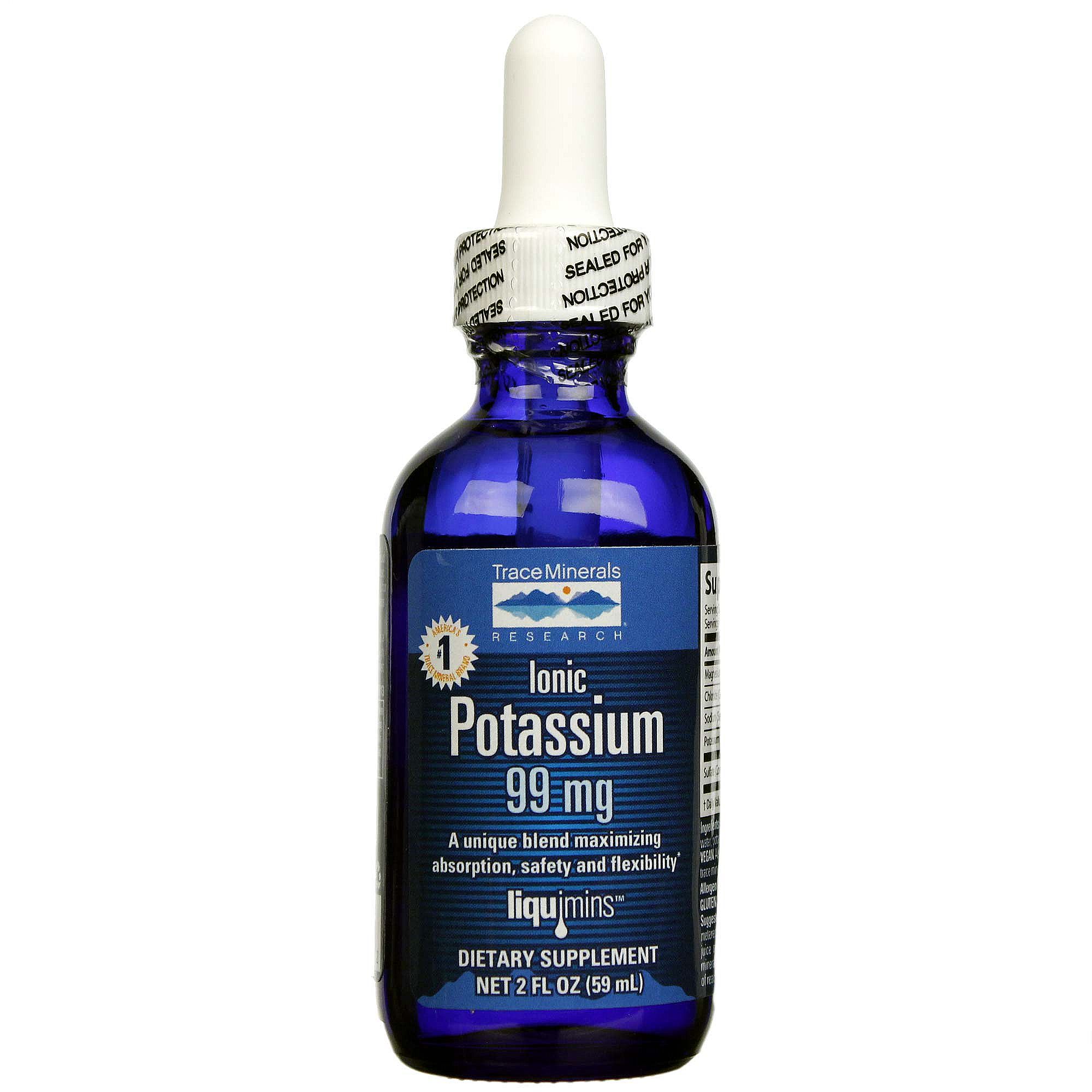 Trace Minerals Research Ionic Potássio 2 fl oz