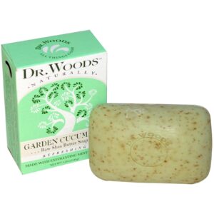 Dr. Woods, Sabonete Cru de Manteiga de Karité, Pepino de Jardim, 5.25 oz (149 g)