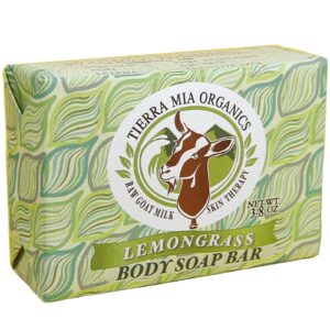 Tierra Mia Organics, Leite de Cabra Cru para Terapia de Pele, Sabonete Corporal em Barra, Erva de Limão, 3.8 oz