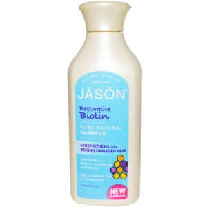 Jason Natural, Shampoo Puro e Natural, Biotina Restauradora, 16 oz fl (473 ml)