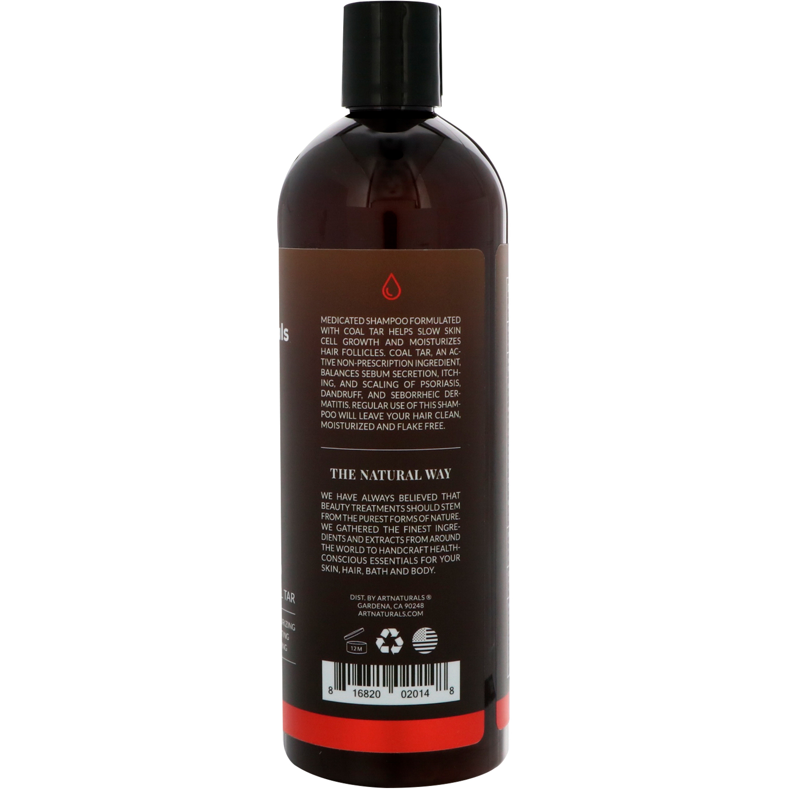 Artnaturals, Scalp 18 Xampú Medicinal de Alcatrão Mineral, 16 fl oz (473 ml) - Imagem 3