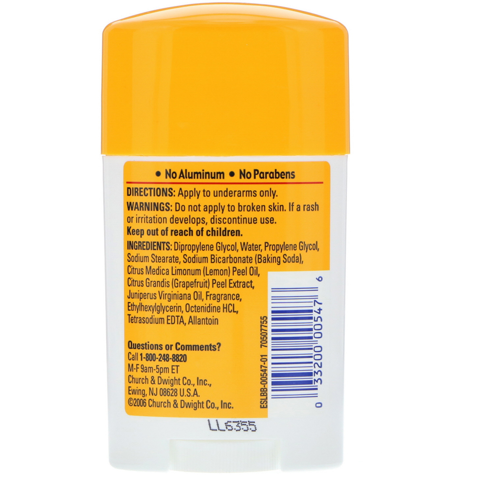 Arm & Hammer, Desodorante Natural Essentials, Limpo, 1,0 onça (28 g) - Imagem 2