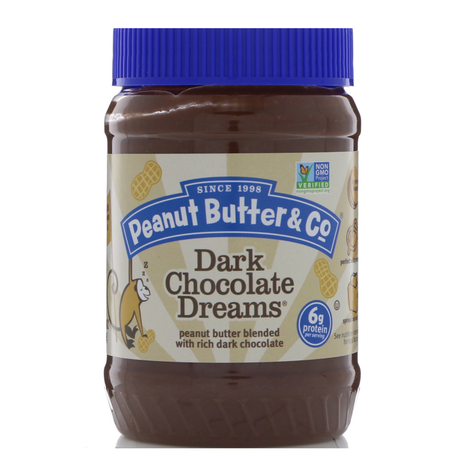 Peanut Butter & Co., Blend de Manteiga de Amendoim com Chocolate Amargo Enriquecido, Dark Chocolate Dreams, 16 oz (454 g)