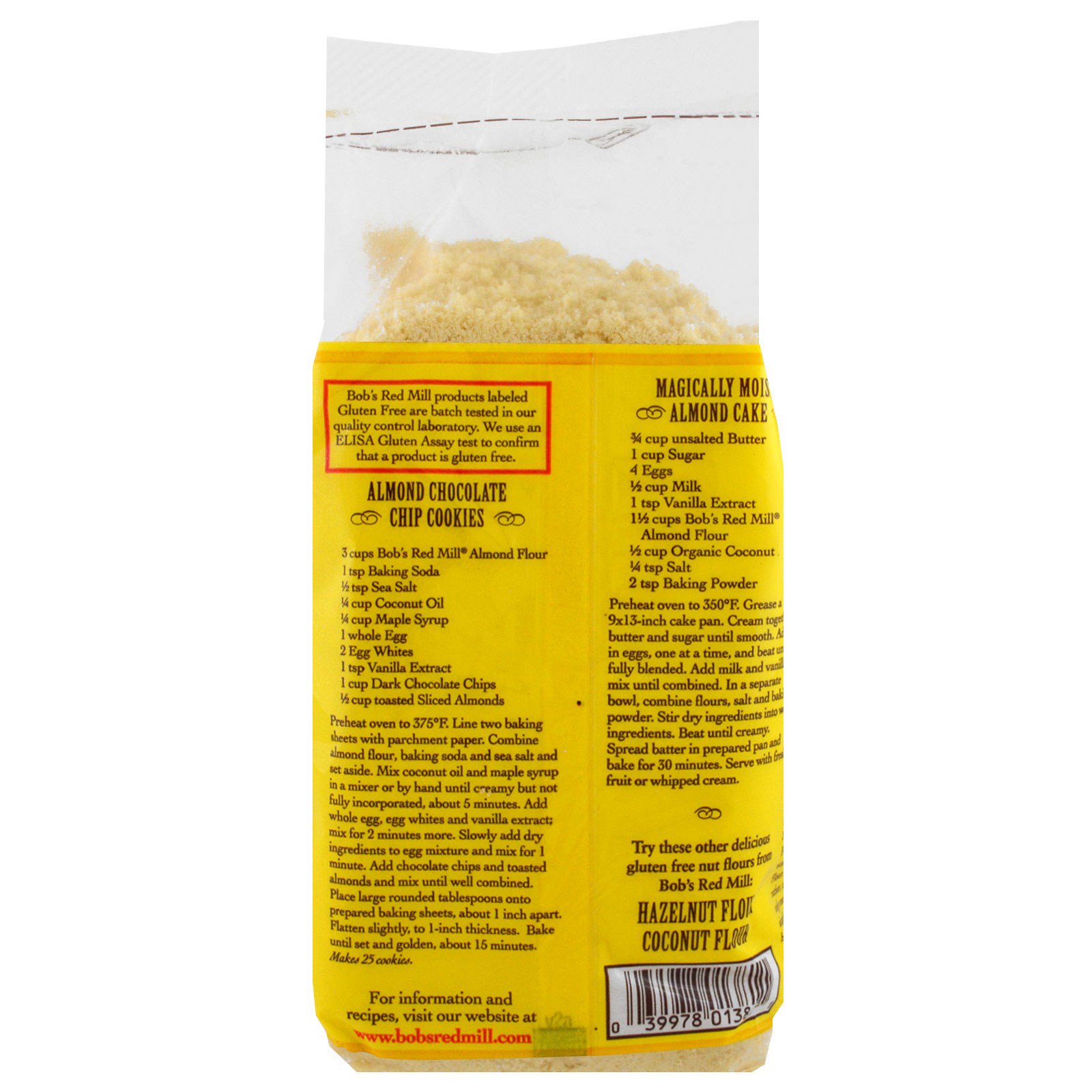 Bob's Red Mill, Refeição / Farinha de Amêndoas, Não Contém Glutém, 16 oz (453 g) - Imagem 3