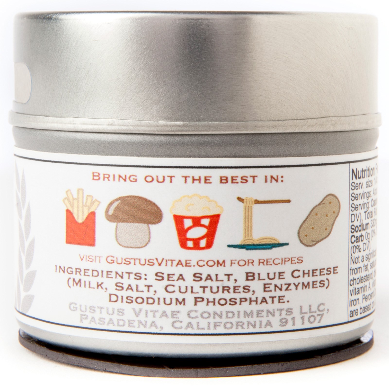 Gustus Vitae, Gourmet Salt, Blue Cheese Sea Salt, 2.7 oz (76 g) - Imagem 2