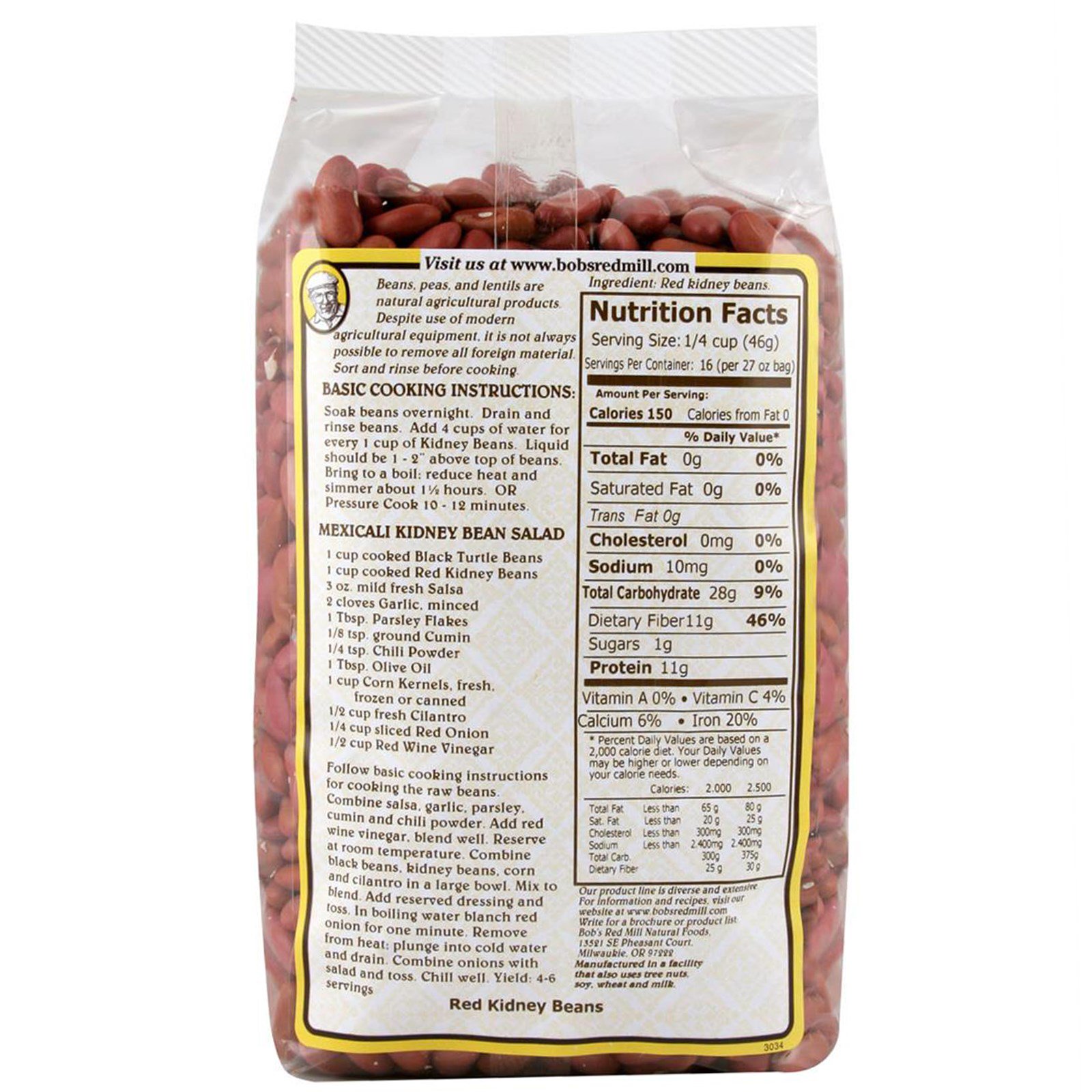 Bob's Red Mill, Feijão Marrom Avermelhado, 27 oz (765 g) - Imagem 2