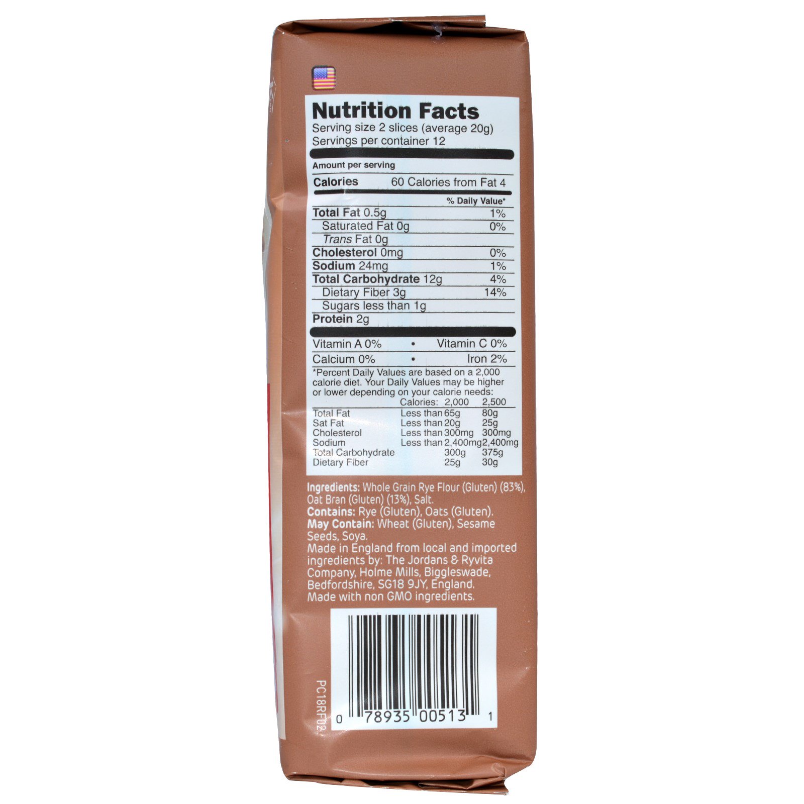 Ryvita, Torrada de Centeio e Aveia, 8,8 oz (250 g) - Imagem 2