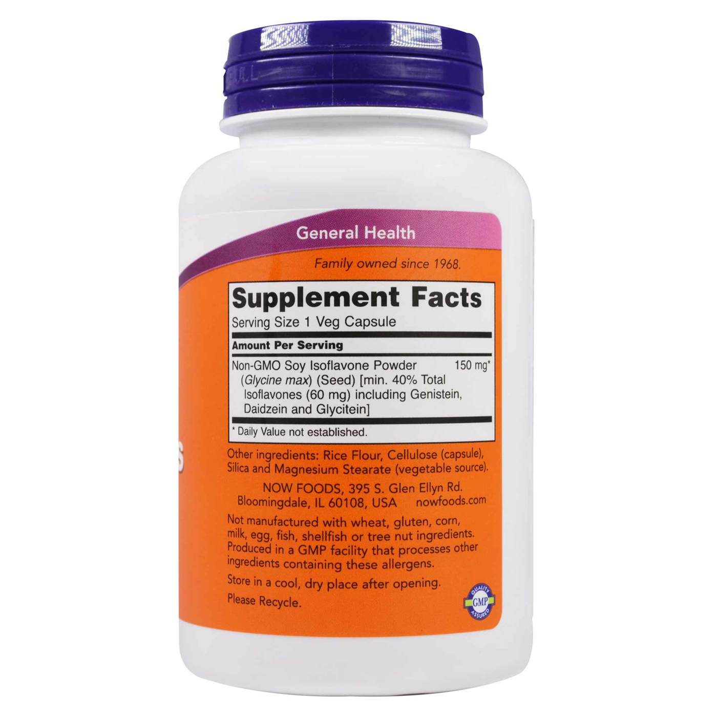 Isoflavonas de Soja Now Foods 120 Cápsulas Vegetarianas - Imagem 2
