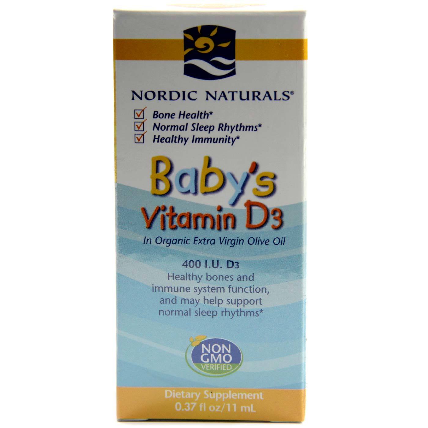Nordic Naturals Bebê's Vitamina D3 - 400 IU - 0.37 fl oz