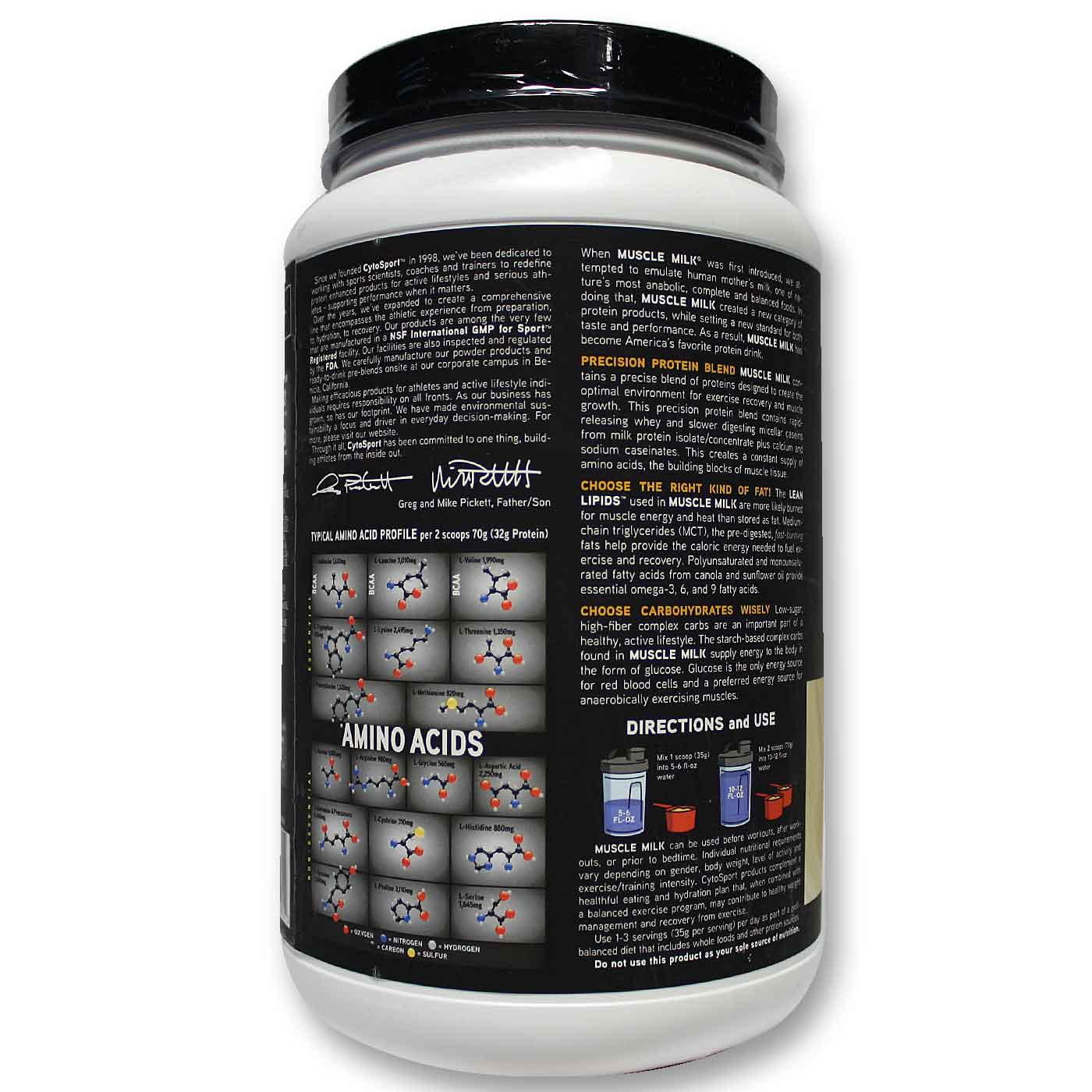 Muscle Milk CytoSport Vanilla Creme 2.47 lbs/ 1120 g - Imagem 4