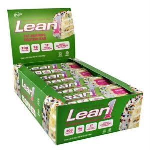Nutrition53 Lean 1 Bar Birthday Cake - Gluten Free - 12 (2.29 oz) bars