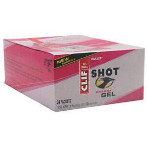 Clif Shot Energy Gel Razz - 24-1.2 oz (34g) packets