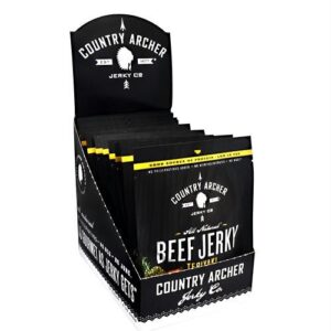 Country Archer Beef Jerky Teriyaki - Gluten Free - 12 - 1.5 oz (42 g) Bags