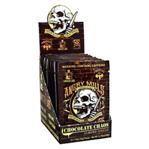 Sinister Labs Angry Mills Caffeinated Almond Spread Chocolate Chaos - Gluten Free - 12-1.19oz (34g) Packs